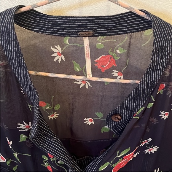 Free People long sleeve tunic hearts & colors top - Picture 6 of 8